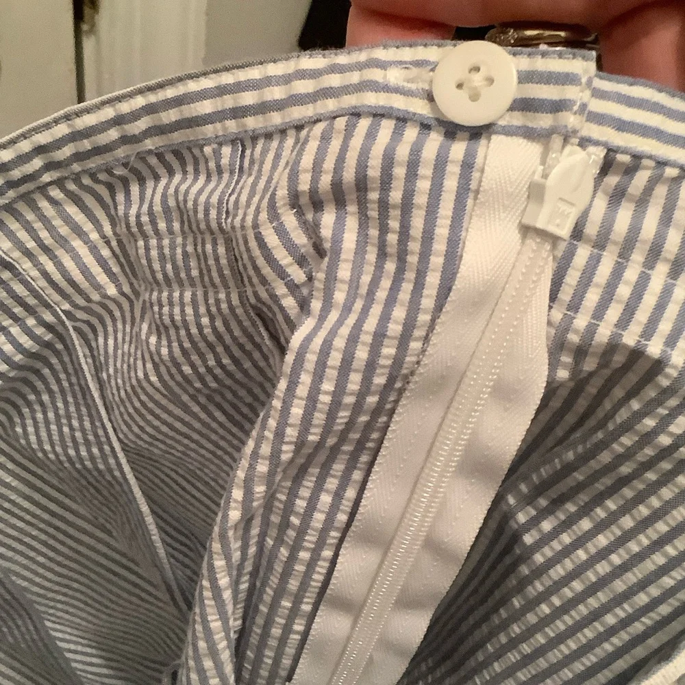 Ralph Lauren Blue and White Striped Mini Skirt